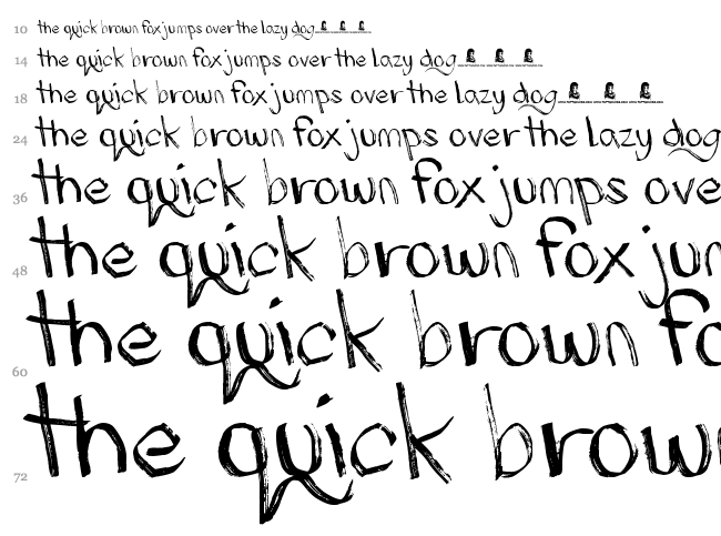 School Holiday font waterfall